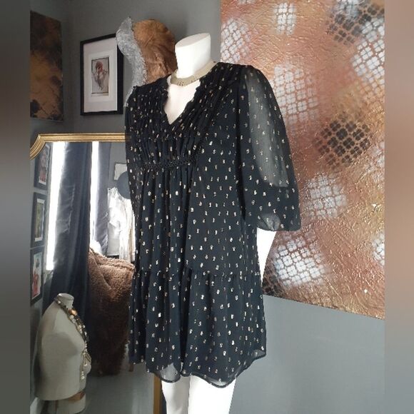 Zara Voluminous Chiffon Mini Dress - Picture 2 of 13